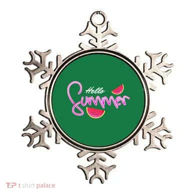 Hello Summer Watermelon Retro Ornament