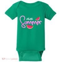 Hello Summer Watermelon Retro Baby Bodysuit thumb 0