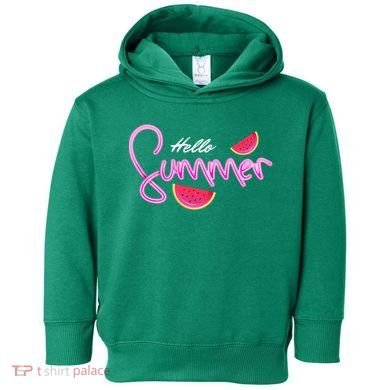 Hello Summer Watermelon Retro Toddler Hoodie