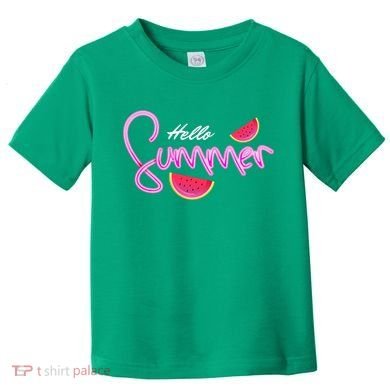 Hello Summer Watermelon Retro Toddler T-Shirt