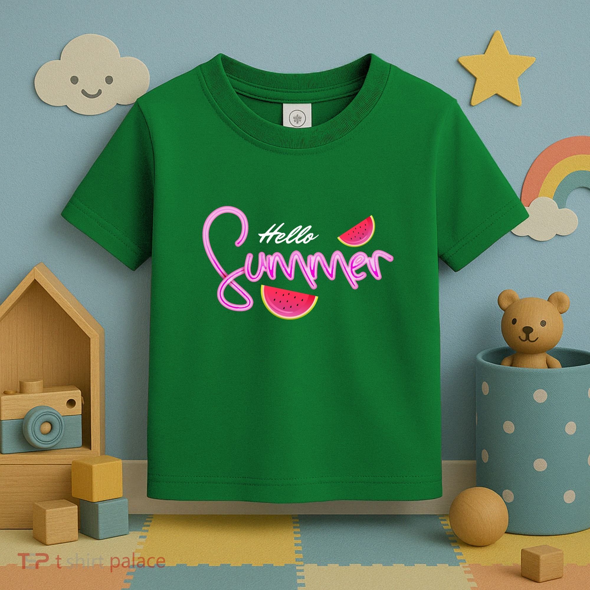 Hello Summer Watermelon Retro Toddler T-Shirt