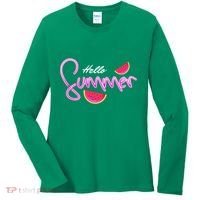 Hello Summer Watermelon Retro Women's Long Sleeve Shirt thumb 0
