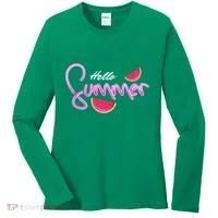 Hello Summer Watermelon Retro Women's Long Sleeve Shirt thumb 0