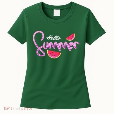 Hello Summer Watermelon Retro Women's T-Shirt
