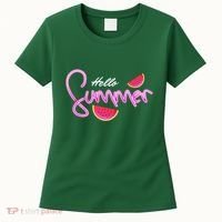 Hello Summer Watermelon Retro Women's T-Shirt thumb 0
