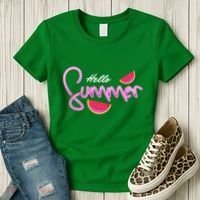 Hello Summer Watermelon Retro Women's T-Shirt thumb 3