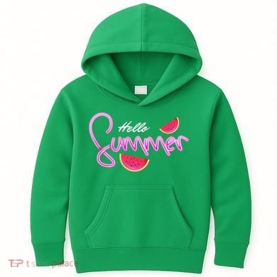 Hello Summer Watermelon Retro Kids Hoodie