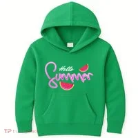 Hello Summer Watermelon Retro Kids Hoodie thumb 0