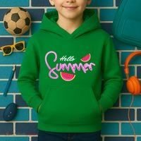 Hello Summer Watermelon Retro Kids Hoodie thumb 2