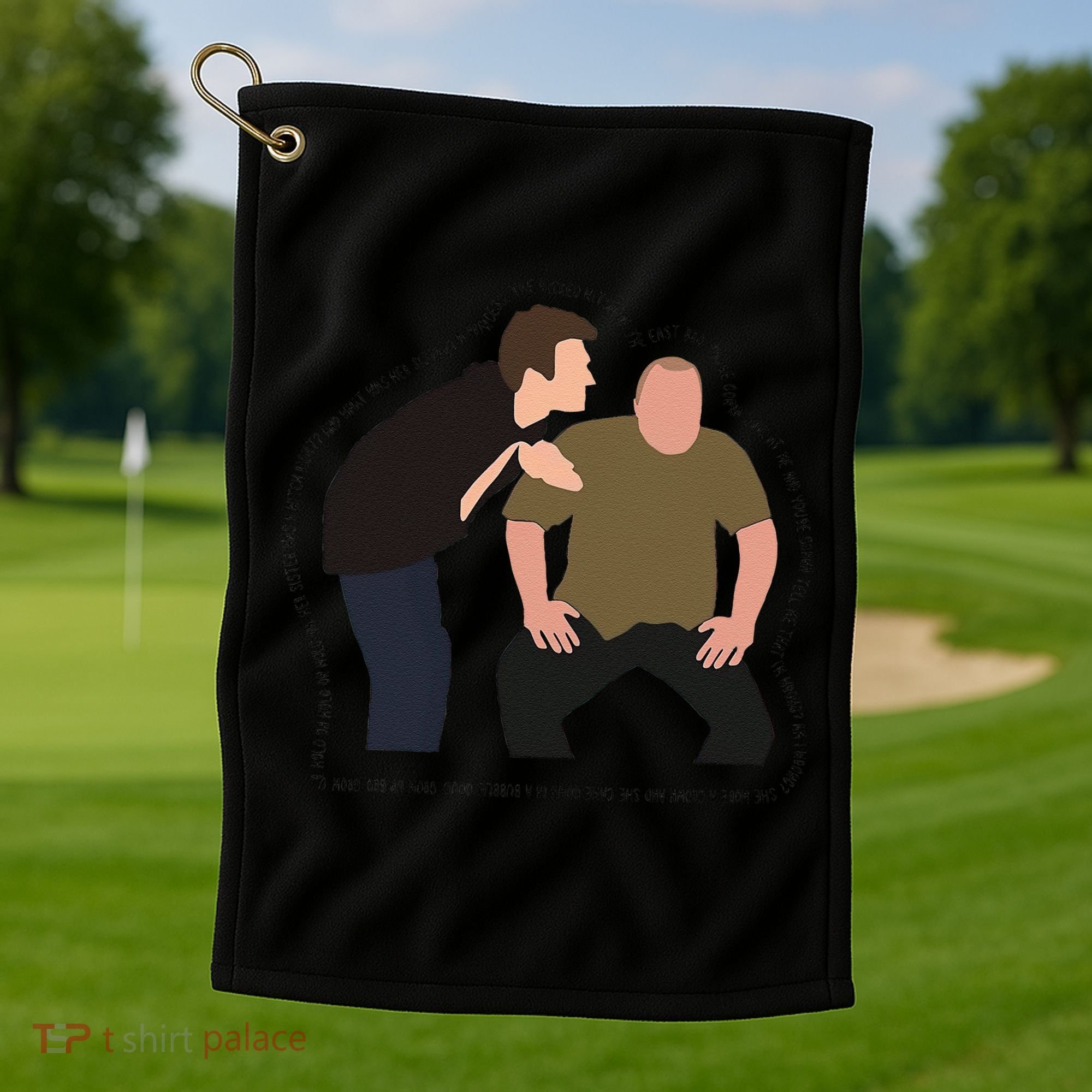 Her Sister Was A Witch Bro Funny Halloween Golf Towel