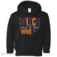 Halloween Spooky Witch Way To The Wine Drinking Matching Family Toddler Hoodie thumb 0