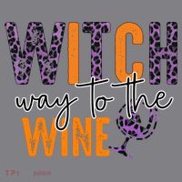 Halloween Spooky Witch Way To The Wine Drinking Matching Family T-Shirt thumb 5
