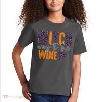 Halloween Spooky Witch Way To The Wine Drinking Matching Family Kids T-Shirt thumb 2