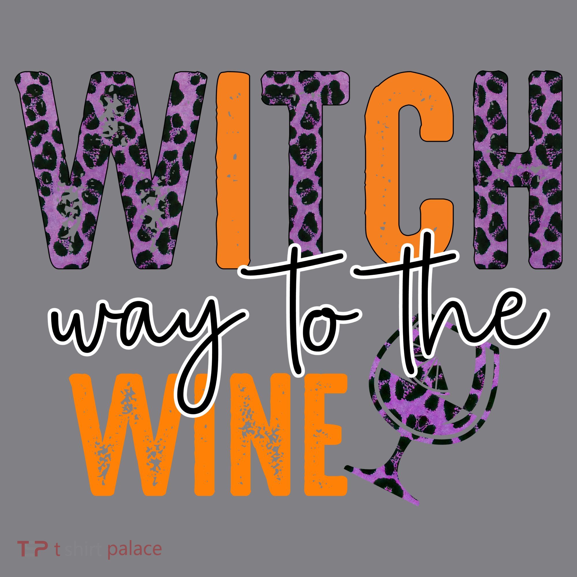 Halloween Spooky Witch Way To The Wine Drinking Matching Family Kids T-Shirt