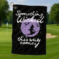 Halloween SOMETHING WICKED This WAY COMES Shakespeare Golf Towel thumb 1
