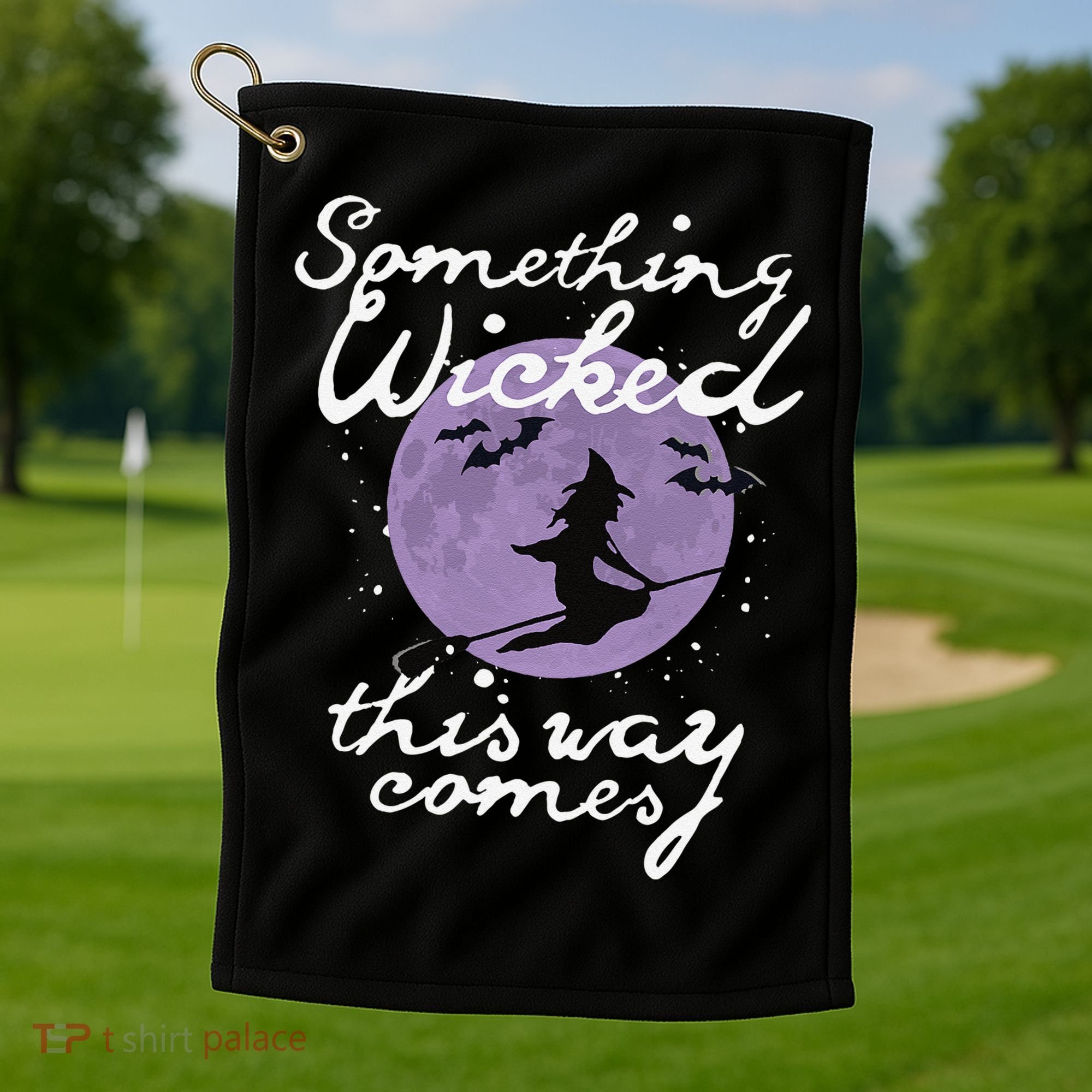 Halloween SOMETHING WICKED This WAY COMES Shakespeare Golf Towel