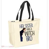 Her Sister Was A Witch Bro She Came Down In A Bubble Funny Tote Bag thumb 2