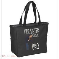 Her Sister Was A Witch Bro Funny Sister Warning Tote Bag thumb 2