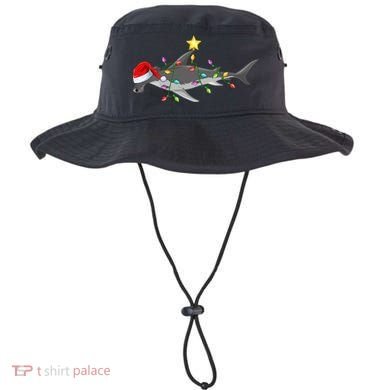 Hammerhead Shark Xmas Tree Lighting Santa Shark Christmas Gift Bucket Hat