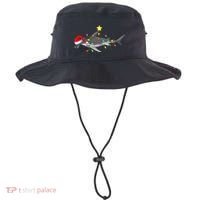 Hammerhead Shark Xmas Tree Lighting Santa Shark Christmas Gift Bucket Hat thumb 0