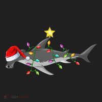 Hammerhead Shark Xmas Tree Lighting Santa Shark Christmas Gift Hat thumb 2