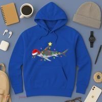 Hammerhead Shark Xmas Tree Lighting Santa Shark Christmas Gift Hoodie thumb 3
