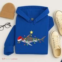 Hammerhead Shark Xmas Tree Lighting Santa Shark Christmas Gift Hoodie thumb 4