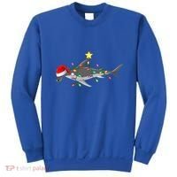 Hammerhead Shark Xmas Tree Lighting Santa Shark Christmas Gift Sweatshirt thumb 0