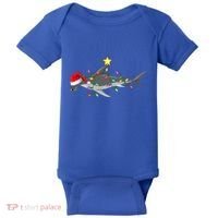 Hammerhead Shark Xmas Tree Lighting Santa Shark Christmas Gift Baby Bodysuit thumb 0