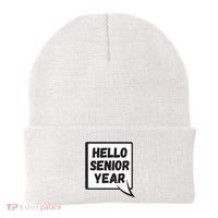 Hello Senior Year Gift Graduation Gift Beanie thumb 0