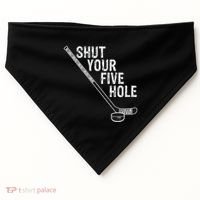 Hockey Shut Your Five Hole Goalie USA-Made Doggie Bandana thumb 0