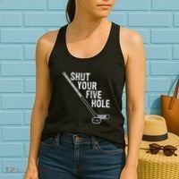 Hockey Shut Your Five Hole Goalie Women's Tank Top thumb 2