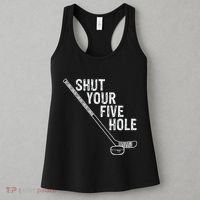 Hockey Shut Your Five Hole Goalie Women's Tank Top thumb 3
