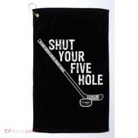 Hockey Shut Your Five Hole Goalie Golf Towel thumb 0