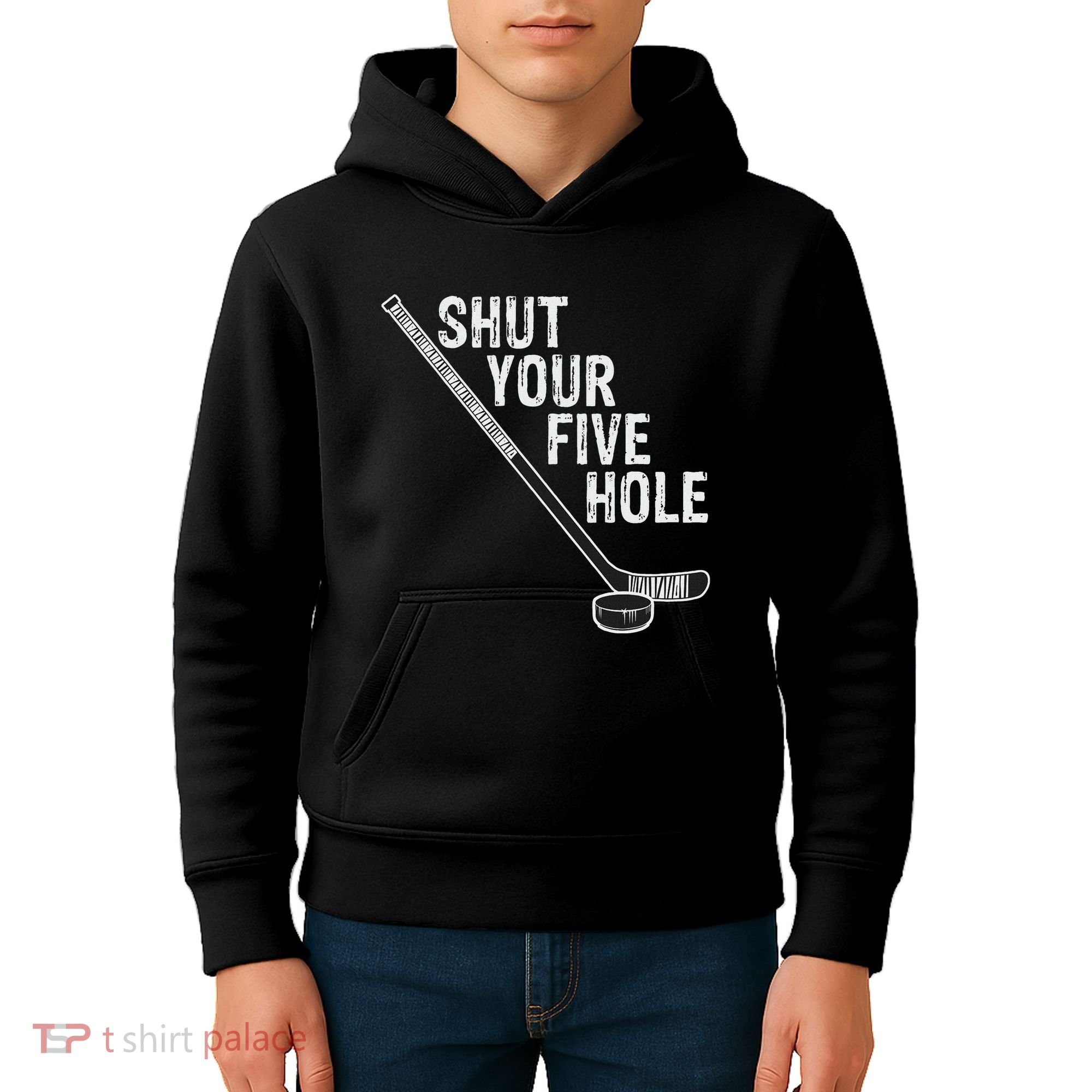 Hockey Shut Your Five Hole Goalie Kids Hoodie