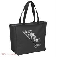 Hockey Shut Your Five Hole Goalie Tote Bag thumb 2