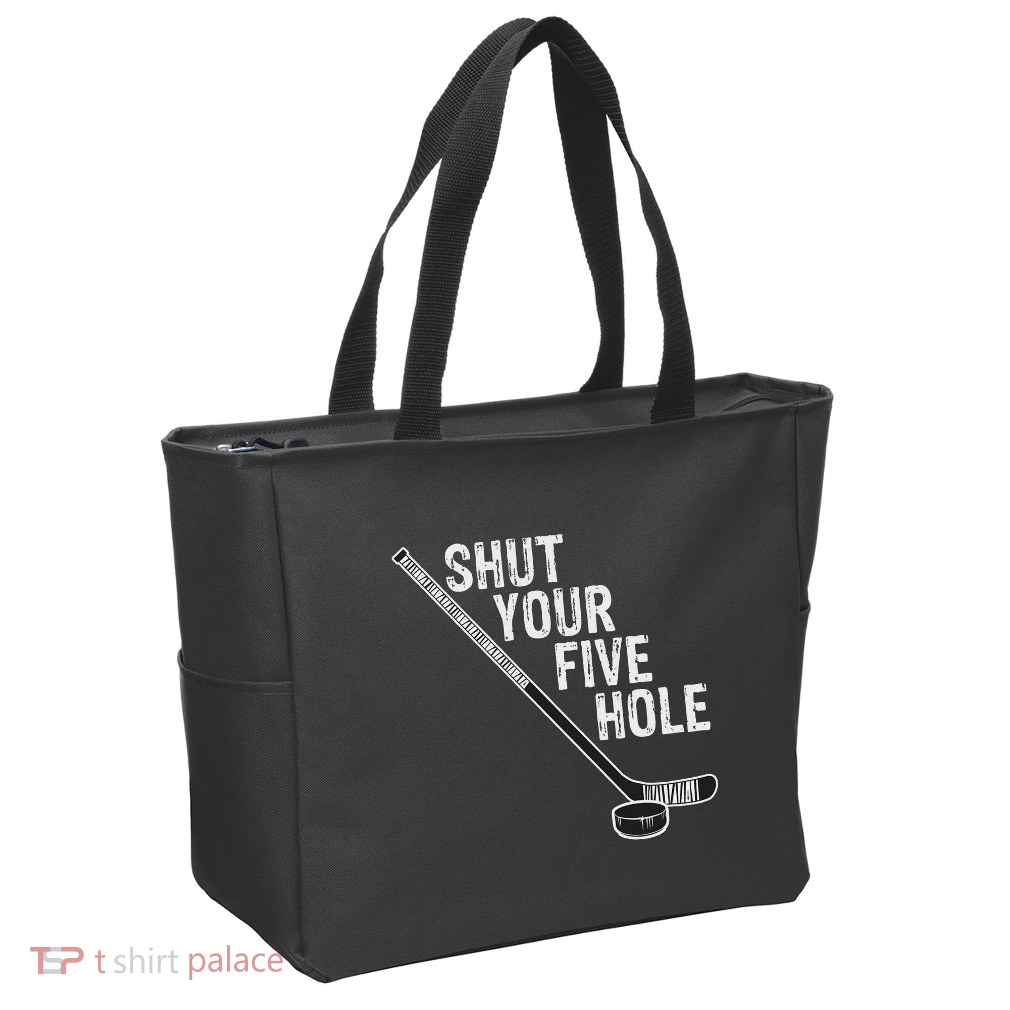 Hockey Shut Your Five Hole Goalie Tote Bag