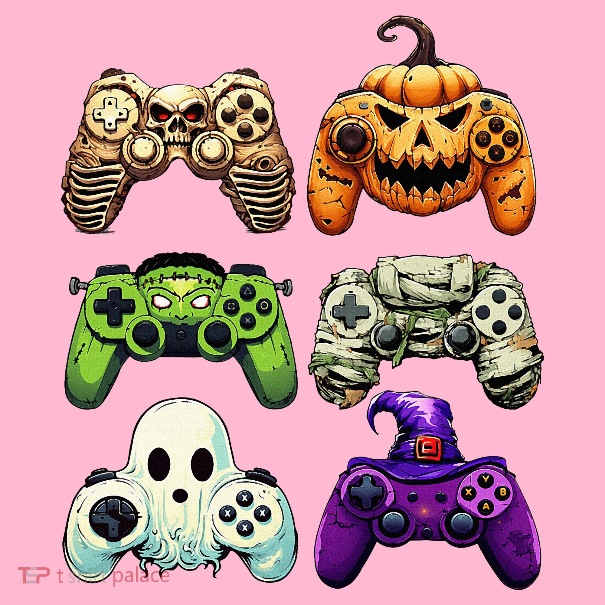 Halloween Skeleton Zombie Gaming Controllers Mummy Coaster