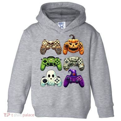 Halloween Skeleton Zombie Gaming Controllers Mummy Toddler Hoodie