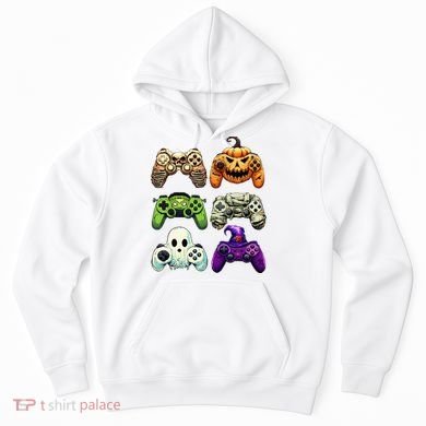 Halloween Skeleton Zombie Gaming Controllers Mummy Hoodie
