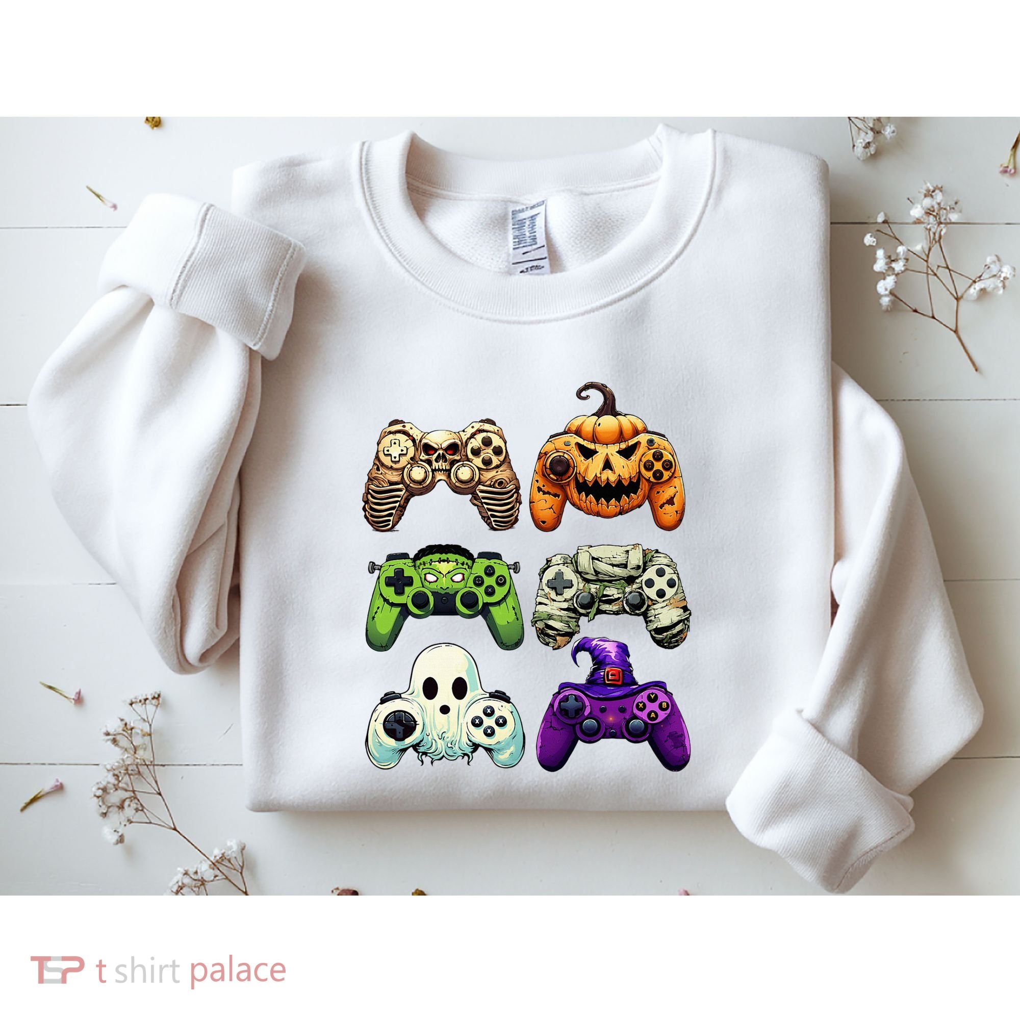 Halloween Skeleton Zombie Gaming Controllers Mummy Sweatshirt