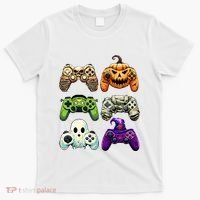 Halloween Skeleton Zombie Gaming Controllers Mummy T-Shirt thumb 0