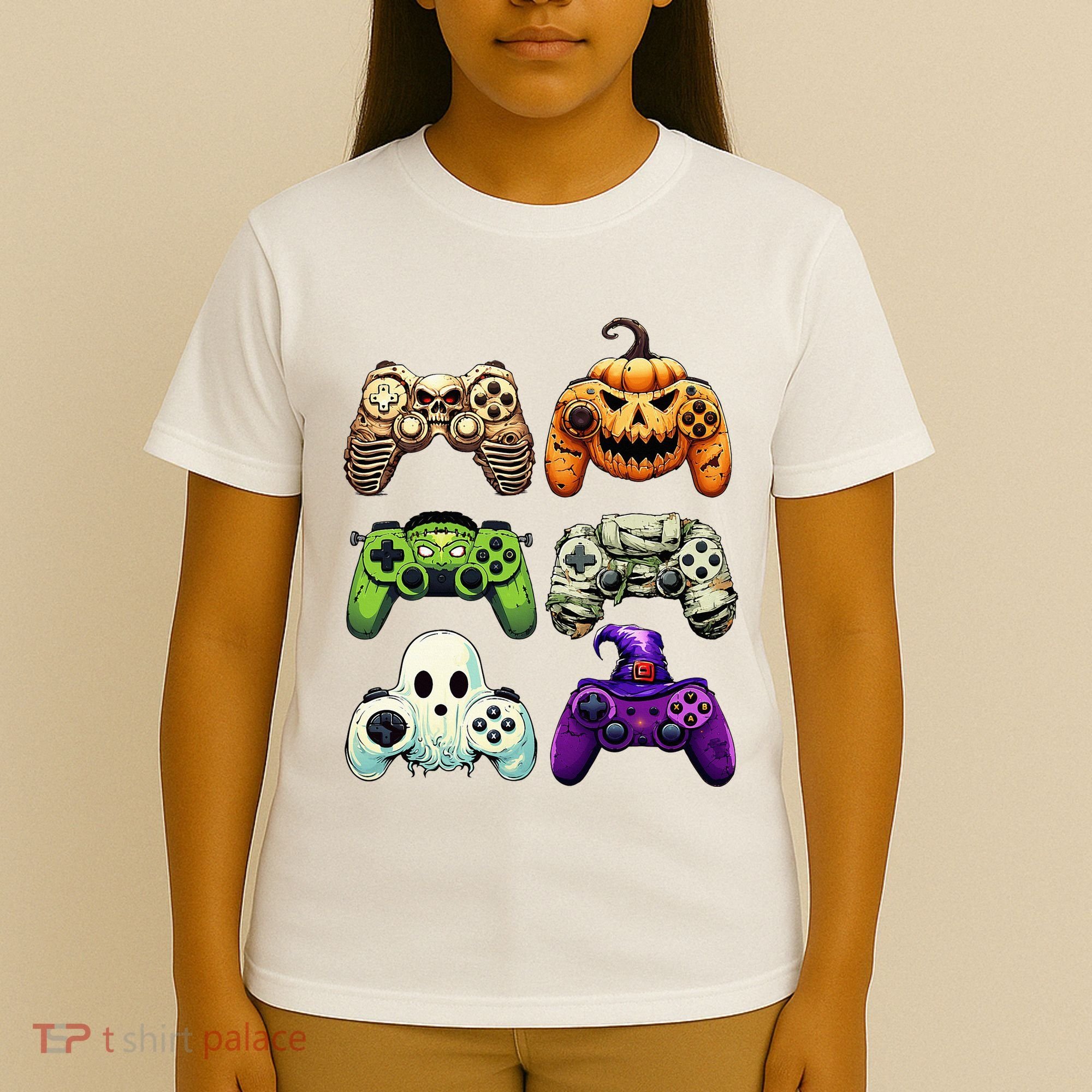 Halloween Skeleton Zombie Gaming Controllers Mummy T-Shirt