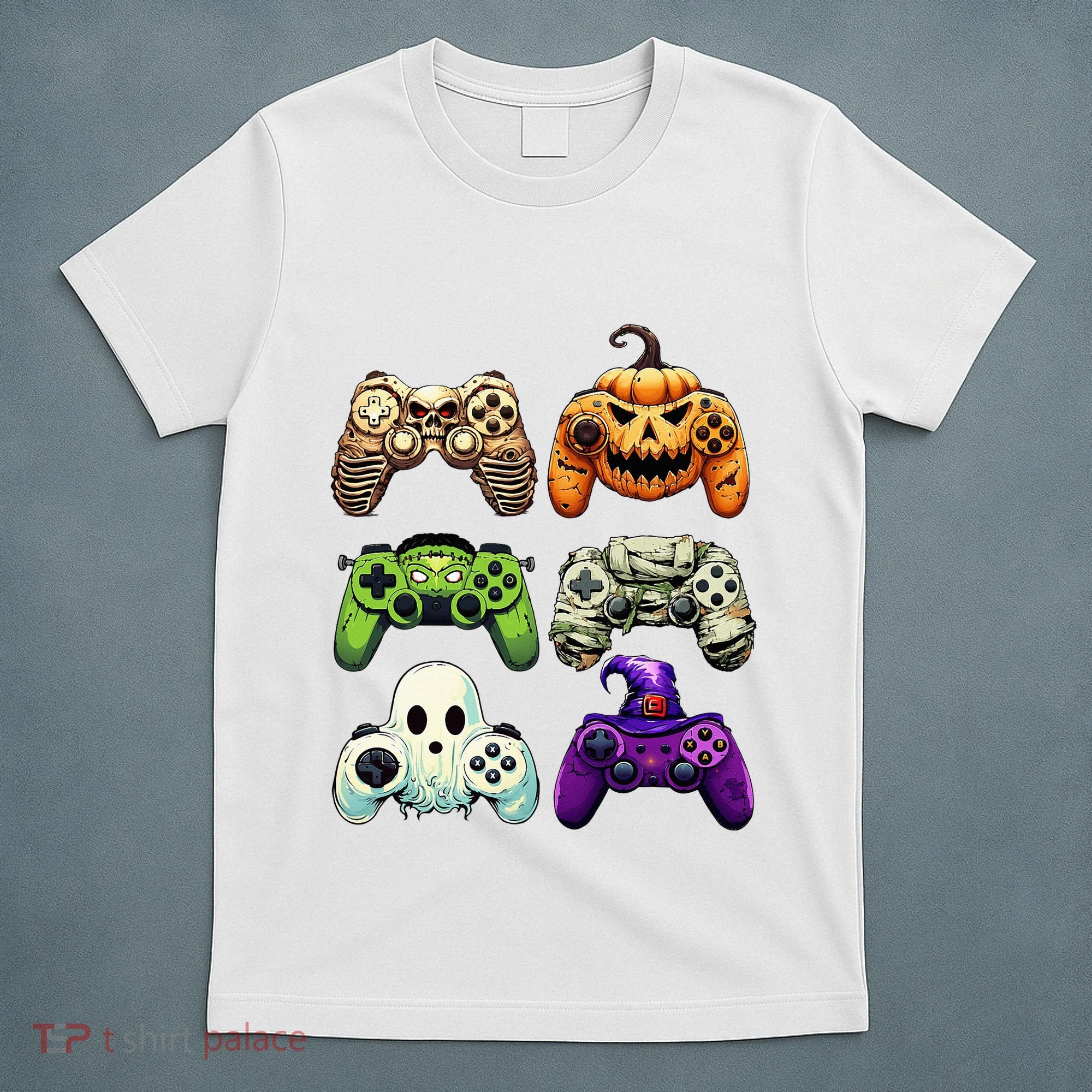 Halloween Skeleton Zombie Gaming Controllers Mummy T-Shirt