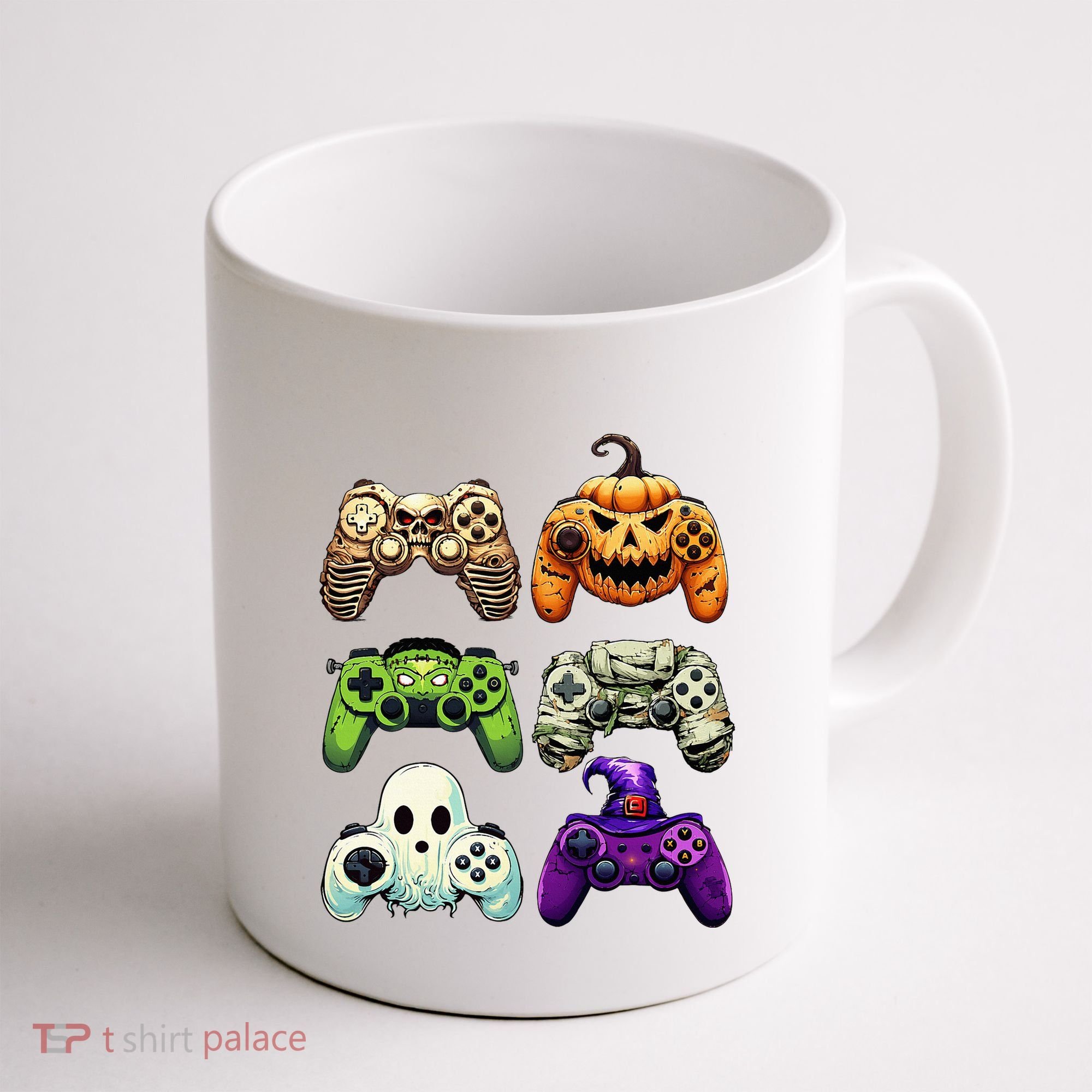 Halloween Skeleton Zombie Gaming Controllers Mummy Coffee Mug