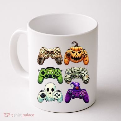 Halloween Skeleton Zombie Gaming Controllers Mummy Coffee Mug