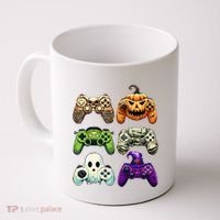 Halloween Skeleton Zombie Gaming Controllers Mummy Coffee Mug thumb 0