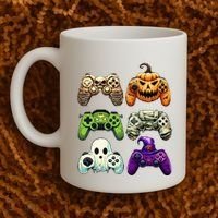 Halloween Skeleton Zombie Gaming Controllers Mummy Coffee Mug thumb 2