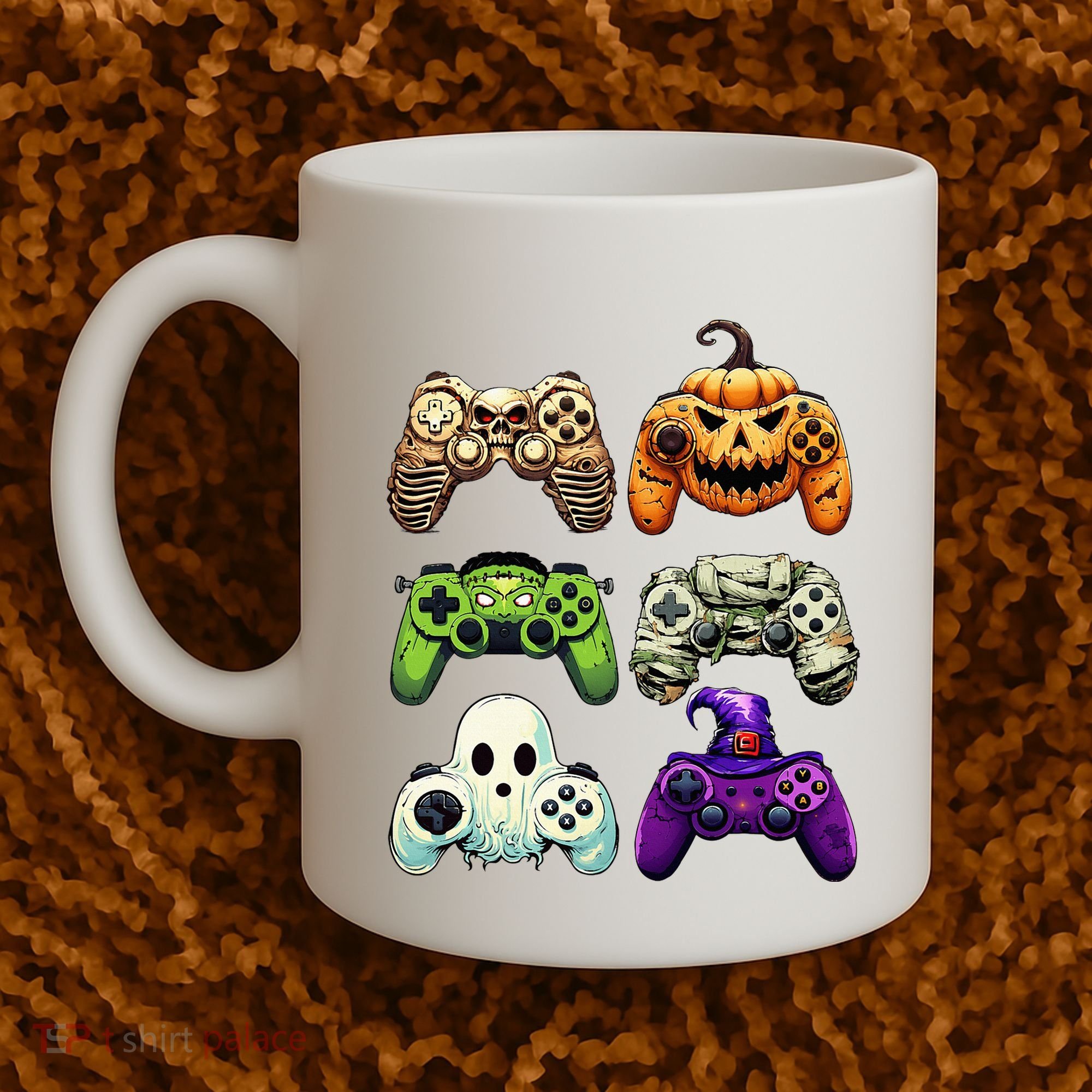Halloween Skeleton Zombie Gaming Controllers Mummy Coffee Mug