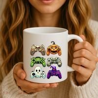 Halloween Skeleton Zombie Gaming Controllers Mummy Coffee Mug thumb 3